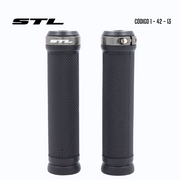 Grips MTB "HY" Anillo de seguridad STL Negro Gris 130 MM PAR | Accesorios,Complementos | STL Bikes