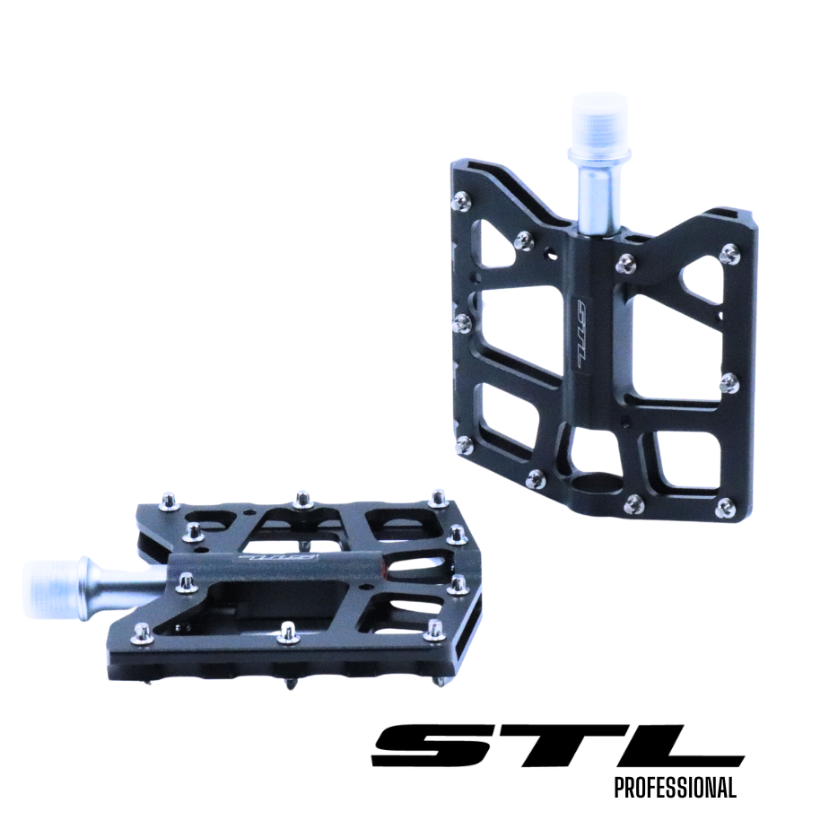 Pedal STL PROFESSIONAL MTB/BMX Rojo Aluminio "658" | Pedales PRO,Professional | STL Bikes