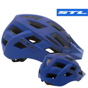 Casco STL con Luz Azul Claro Mate Talla M | Accesorios,Cascos | STL Bikes