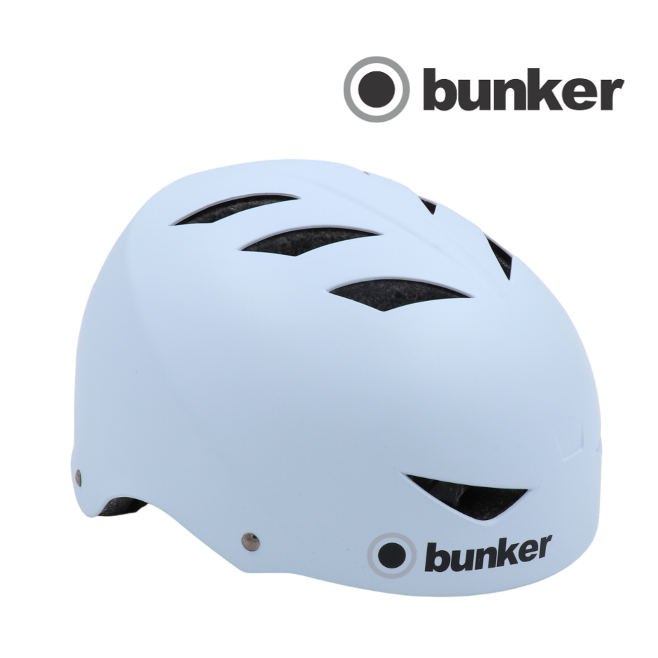 Casco Bunker Azul Blanco Mate Talla M
