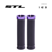 Grips MTB "HY" Anillo de seguridad STL Negro Morado 130 MM PAR | Accesorios,Complementos | STL Bikes