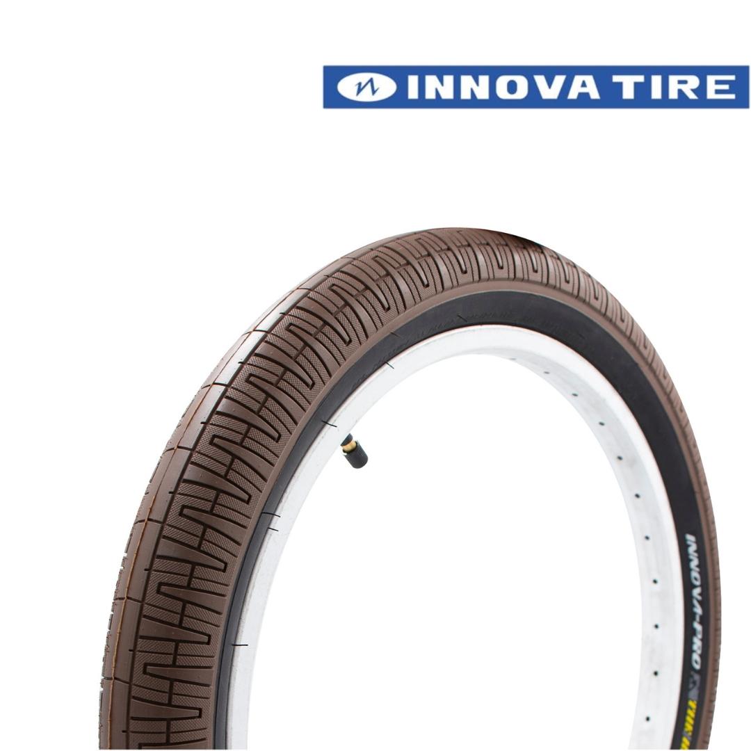 Llanta 20X2.4 60 TPI Negra / Café Innova | Componentes,Innova Tire,No Professional | STL Bikes