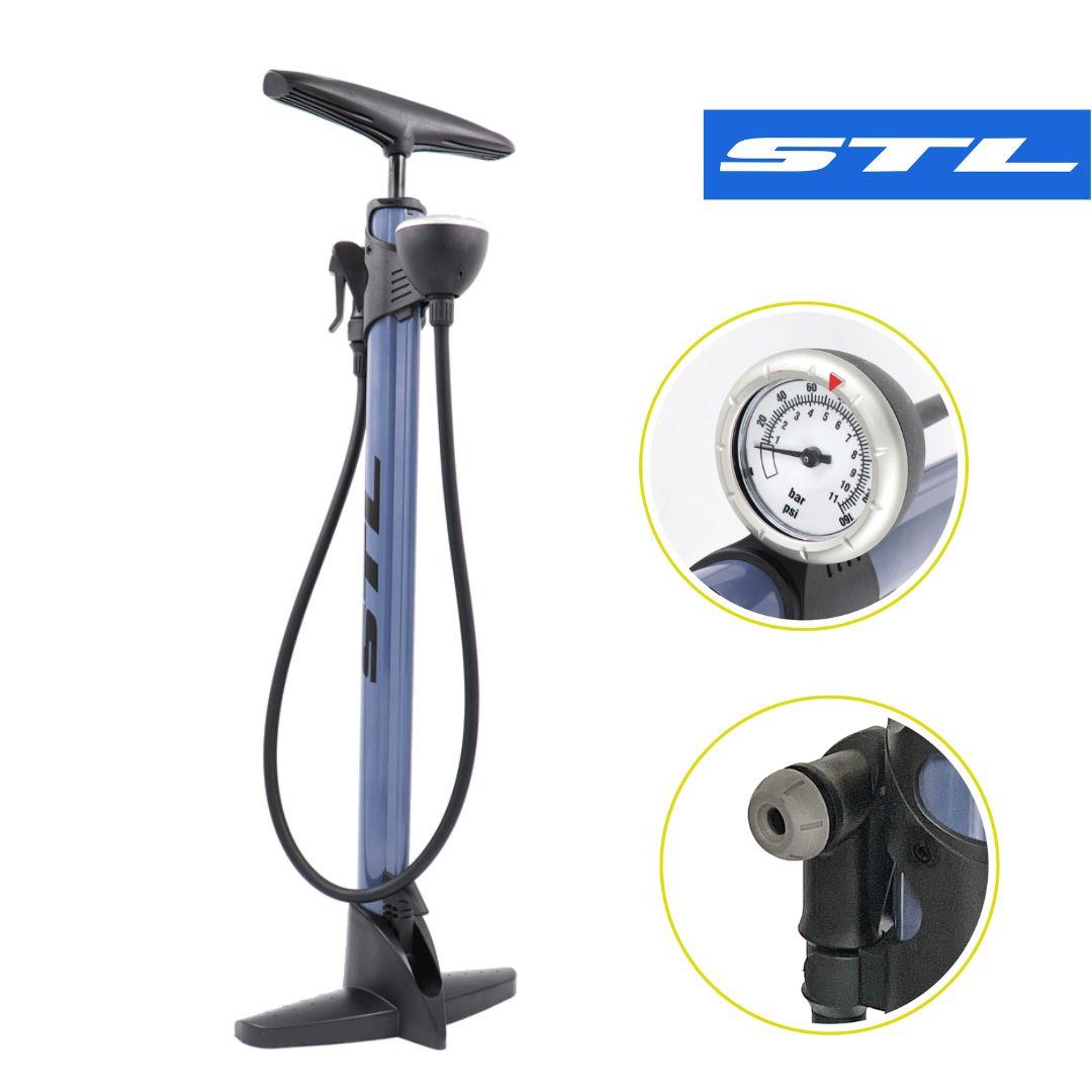 Inflador Pie STL Con Manómetro 180PS | Accesorios,Infladores | STL Bikes