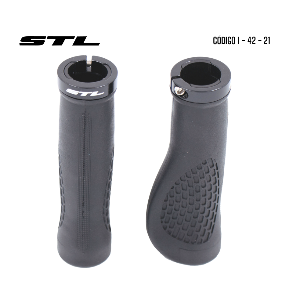 Grips MTB Anillo de seguridad STL Negro Par | Accesorios,Complementos | STL Bikes