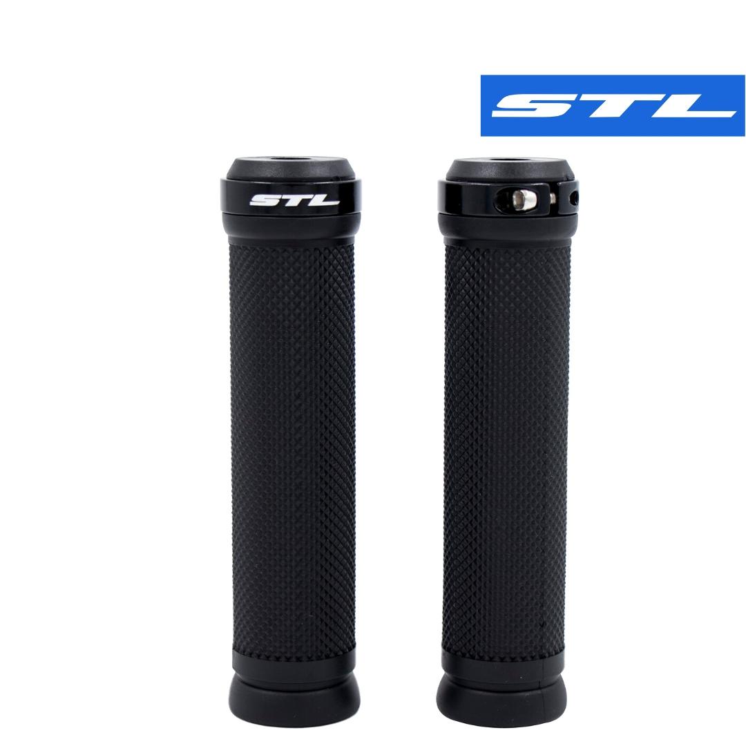 Grips MTB "HY" Anillo de seguridad STL Negro 130 MM PAR | Accesorios,Complementos | STL Bikes