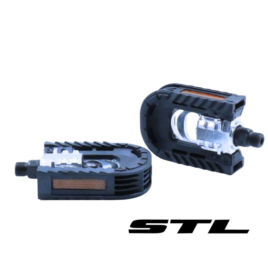 Pedal Plegable 9/16C "Folding" Negro Plata | Accesorios,Pedales | STL Bikes