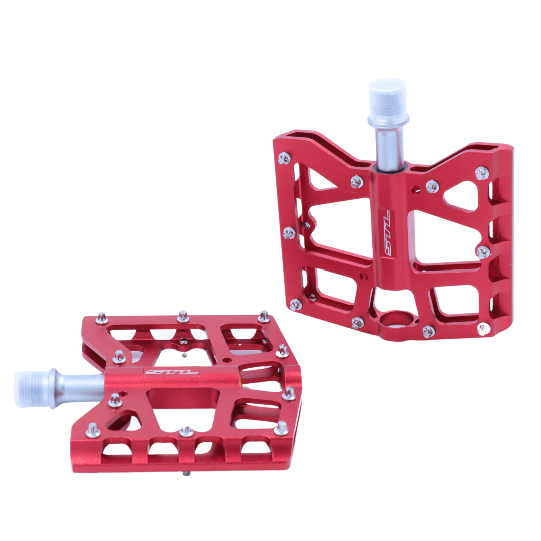 Pedal STL PROFESSIONAL MTB/BMX Rojo Aluminio "658" | Pedales PRO,Professional | STL Bikes