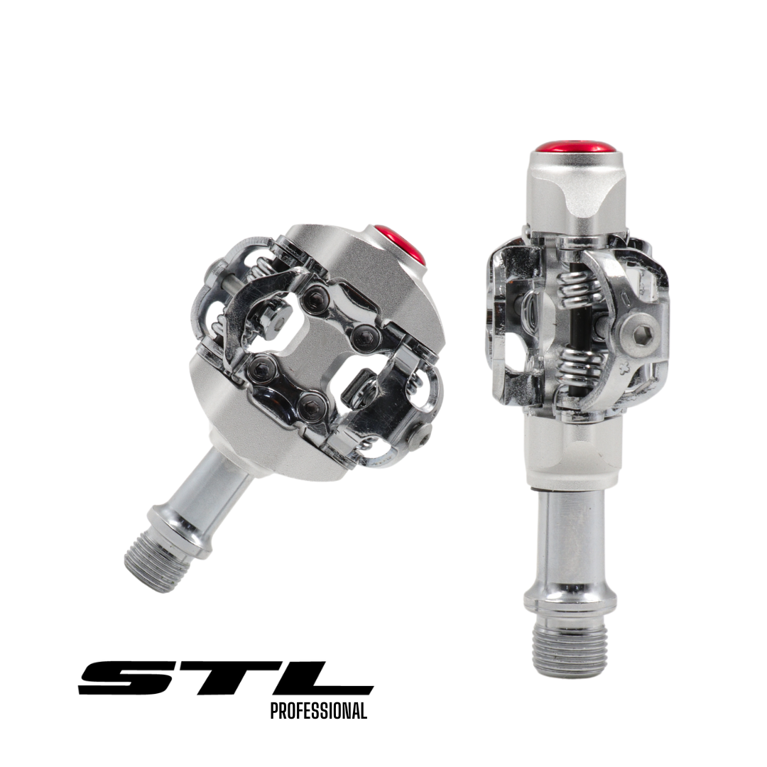 Pedal STL MTB Aluminio "P301" Eje Cromolio Doble Clip | Pedales PRO,Professional | STL Bikes