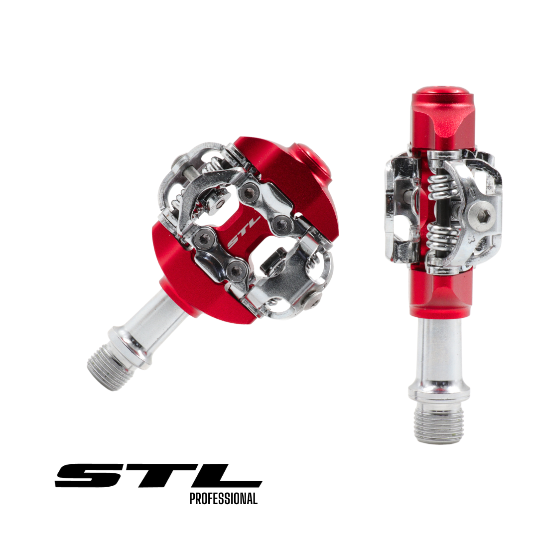Pedal STL MTB Aluminio "P301" Eje Cromolio Doble Clip | Pedales PRO,Professional | STL Bikes