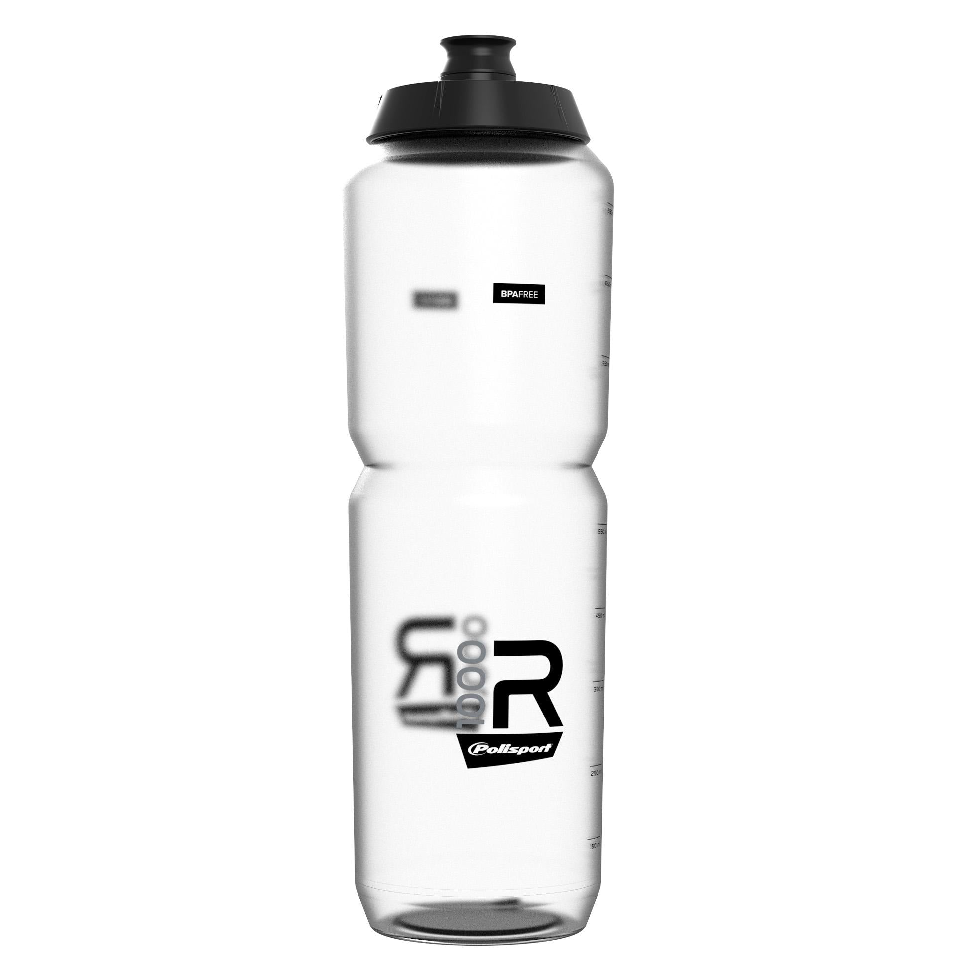 Caramañola R1000 Transparente Negro 1000ML Polisport